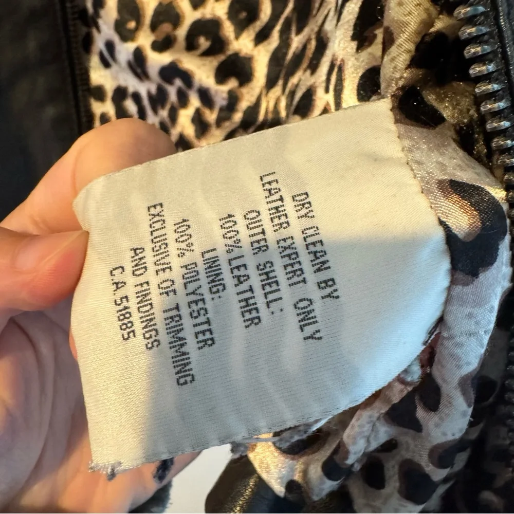 BOD & CHRISTENSEN Black Genuine Leather Olivia Motorcycle Jacket - Picture 6 of 7